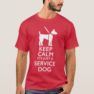 T-shirt Keep Calm Its Just A Service Dog Men Women Girls f