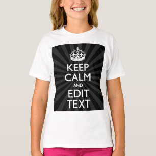 T-shirt KEEP CALM personnalisé et votre texte en rafale