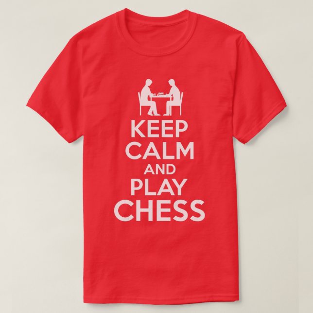 T-shirt Keep calm play chess (Design devant)