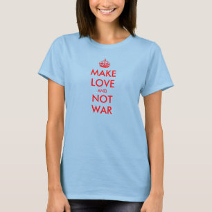 T-shirt Keep Calm pour la paix Faites l'amour et