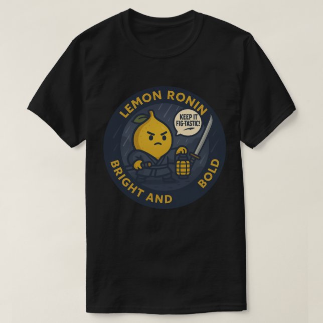 T-shirt Keep It Fig-tastic Samurai Lemon  (Design devant)