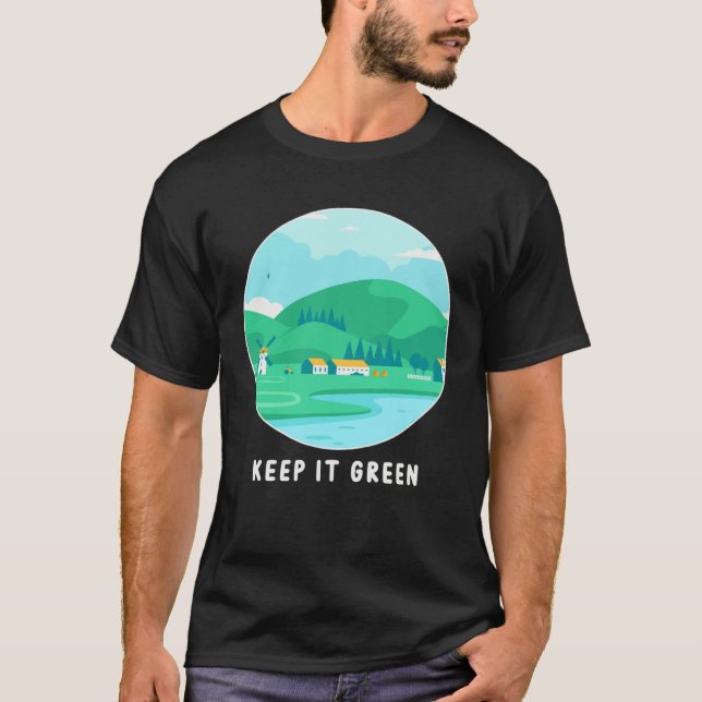 T-shirt Keep It Green Eco friendly Earth Day (Devant)