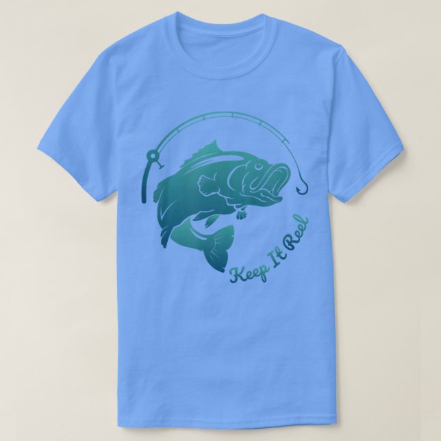T-shirt Keep It Reel Fishing Hook Cool Fish Angler Fisherm (Design devant)