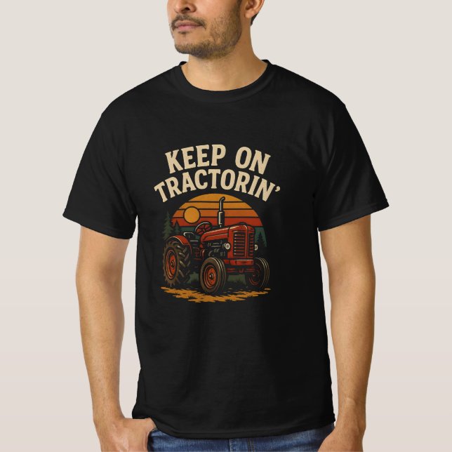 T-shirt Keep on tractorine (Devant)
