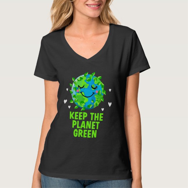 T-shirt Keep the Planet Green Ecology Trees Ecosystem Wood (Devant)