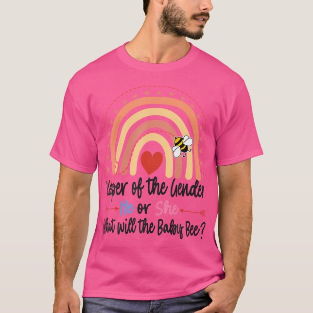 T-shirt Keeper Of Gender Reveal What Will It Bee (Devant)