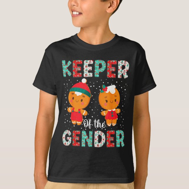 T-shirt Keeper Of The Gender Funny Christmas Shirt Gingerb (Devant)