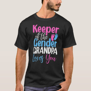 T-shirt Keeper Of The Gender Grandpa Loves You Baby Announ
