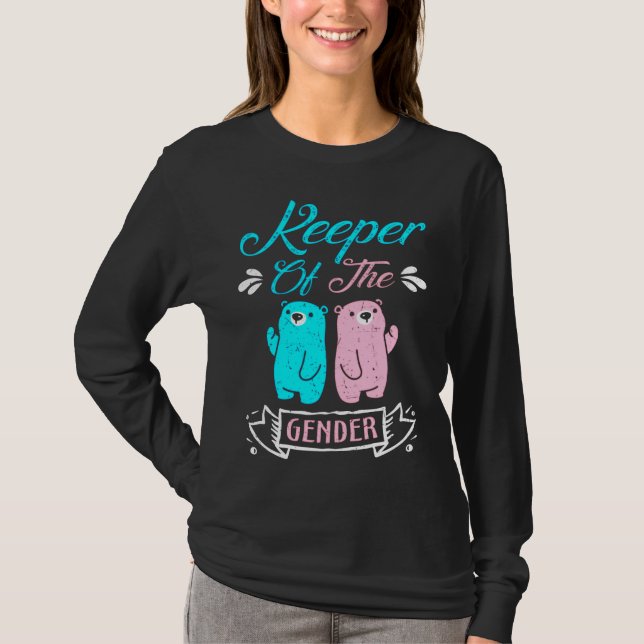 T-shirt Keeper of the Gender Pink and Blue Teddy Bear (Devant)