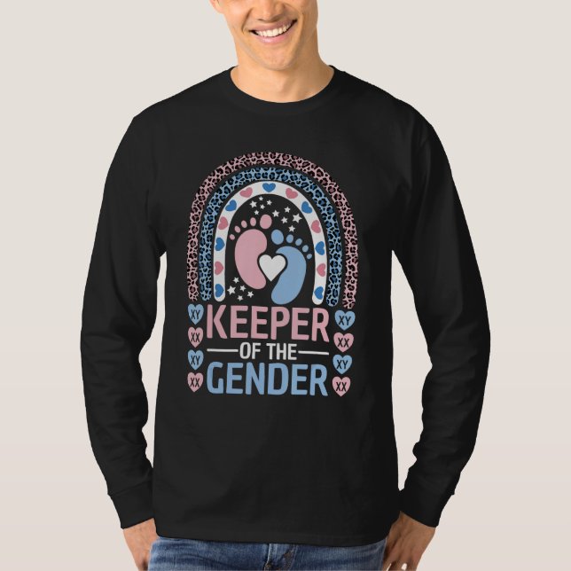 T-shirt Keeper Of The Gender Reveal Announcement Baby Show (Devant)