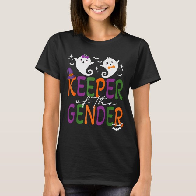 T-shirt Keeper Of The Gender Reveal Halloween Pregnancy An (Devant)