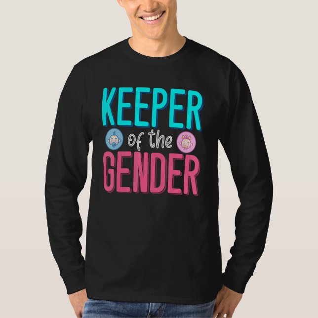 T-shirt Keeper Of The Gender Reveal Party Idea New Baby An (Devant)