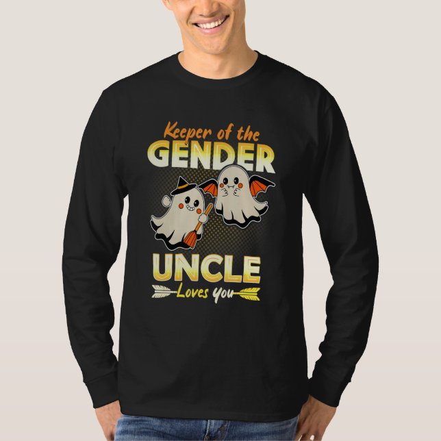 T-shirt Keeper Of The Gender Uncle Loves You Reveal Hallow (Devant)