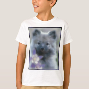T-shirt Keeshond et Columbine - Photo de chien