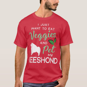T-shirt Keeshond Funny Vegan Propriétaire Amoureux des chi