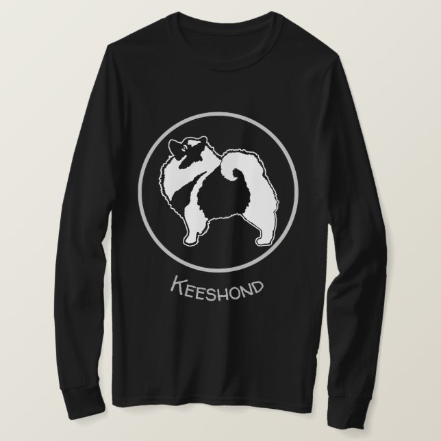 T-shirt Keeshond Graphics - Cute Original Chig Art (Design devant)
