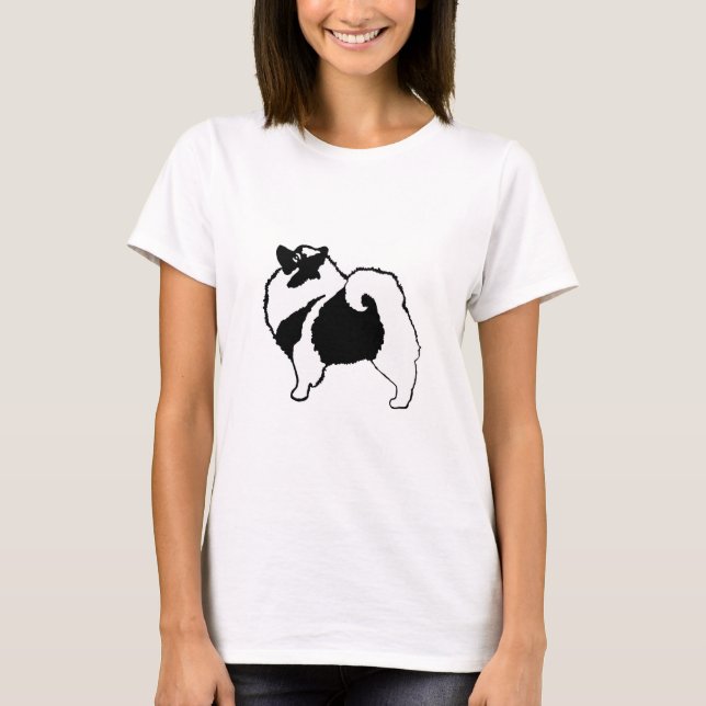 T-shirt Keeshond Graphics - Cute Original Chig Art (Devant)