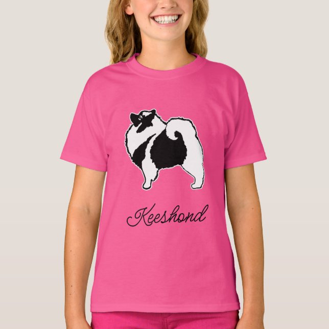 T-shirt Keeshond Graphics - Cute Original Chig Art (Devant)