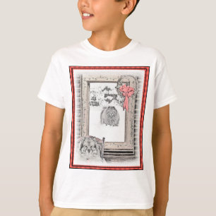 T-shirt Keeshond Noël hiver fenêtre Peinture Chien Art