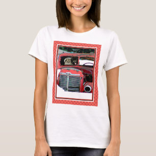 T-shirt Keeshond Noël Vieux Camion Peinture Chien Art