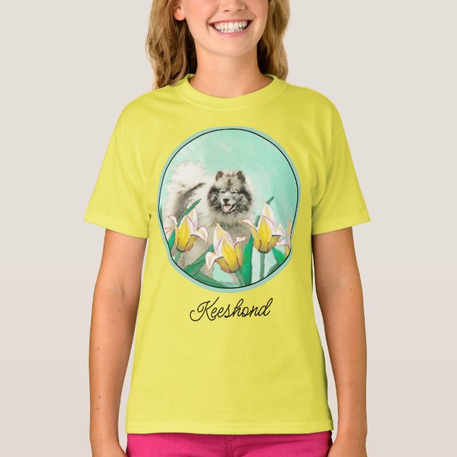 T-shirt Keeshony in Tulips Peinture mignonne Original Chie (Devant)