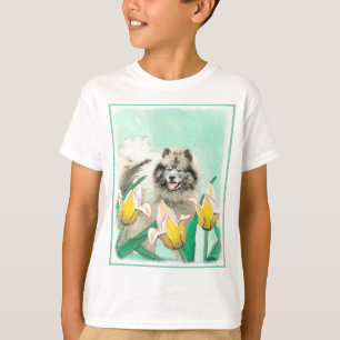 T-shirt Keeshony in Tulips Peinture mignonne Original Chie