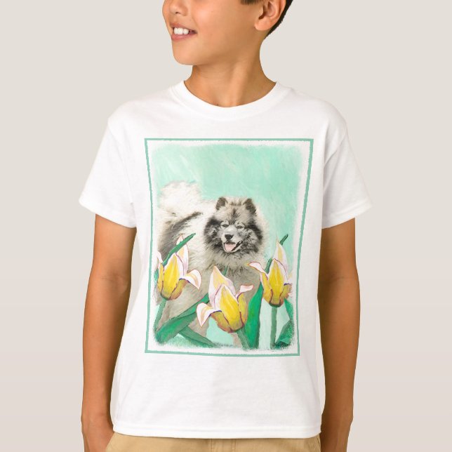 T-shirt Keeshony in Tulips Peinture mignonne Original Chie (Devant)