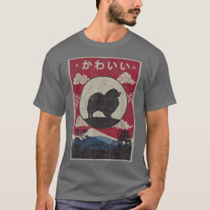 T-shirt Keeshound Design japonais Kawaii Chien Maman Papa