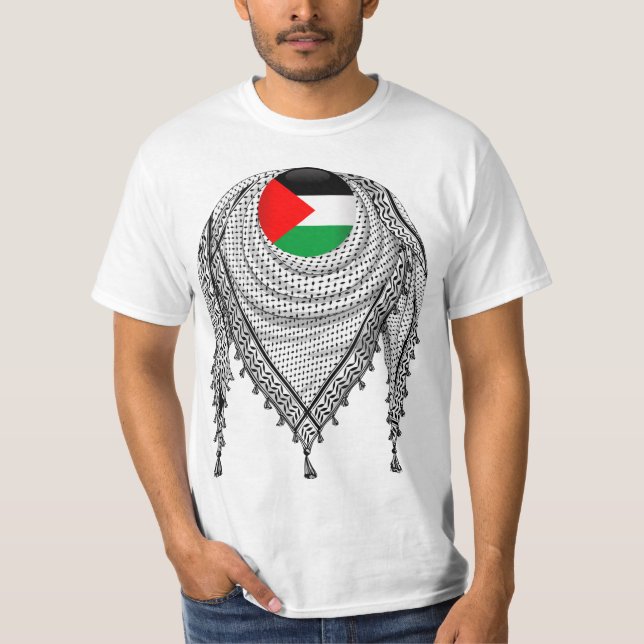 T-shirt Keffiyeh Écharpe palestinienne tissu traditionnel (Devant)