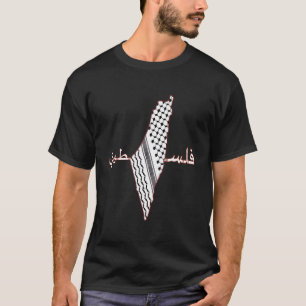 T-shirt Keffiyeh Palestine Carte Hommes Scarf Shemagh Pale