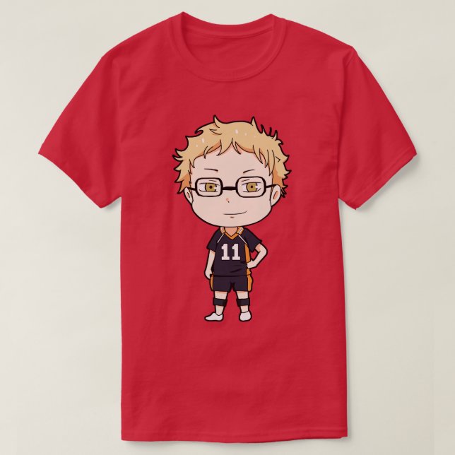 T-shirt Kei Tsukishima Chibi Design (Design devant)