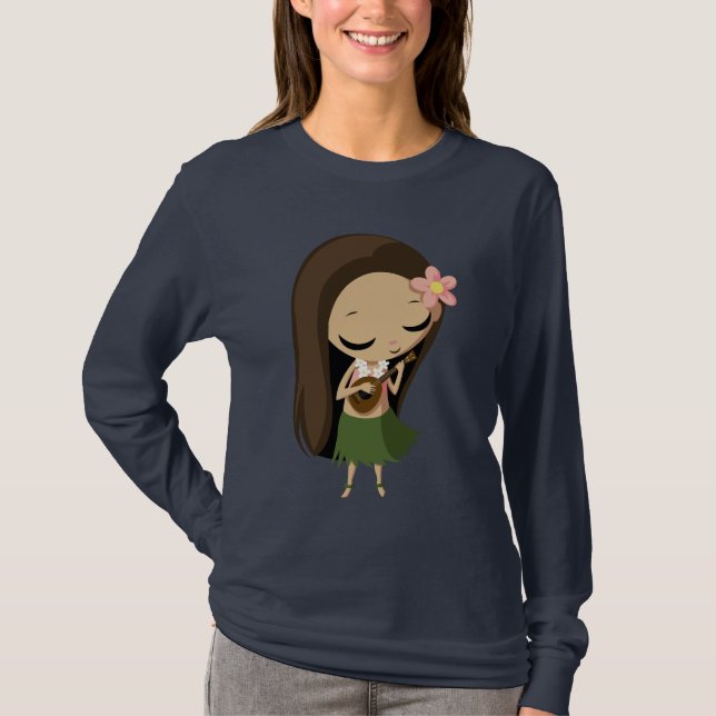T-shirt Keilana la fille de danse polynésienne (Devant)