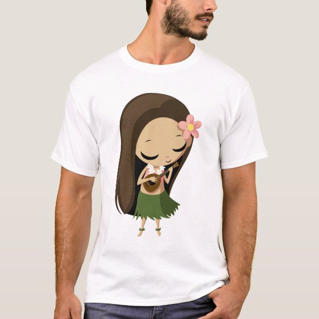 T-shirt Keilana la fille de danse polynésienne (Devant)