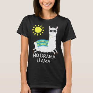 T-shirt Kein Drama Lama Alpaca Happy Freedom Llama Sunglas