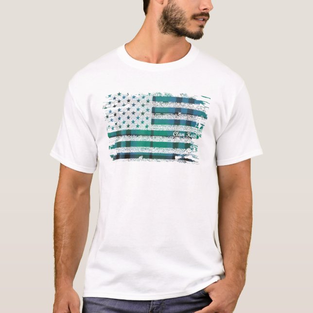 T-shirt Keith Nom de famille American Flag Scottish Clan T (Devant)