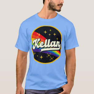 T-shirt Kellan Arc-en-ciel dans l'espace Style Vintage