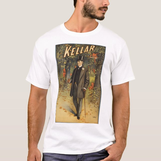 T-shirt Kellar le Magicien Une marche dans les bois (Devant)