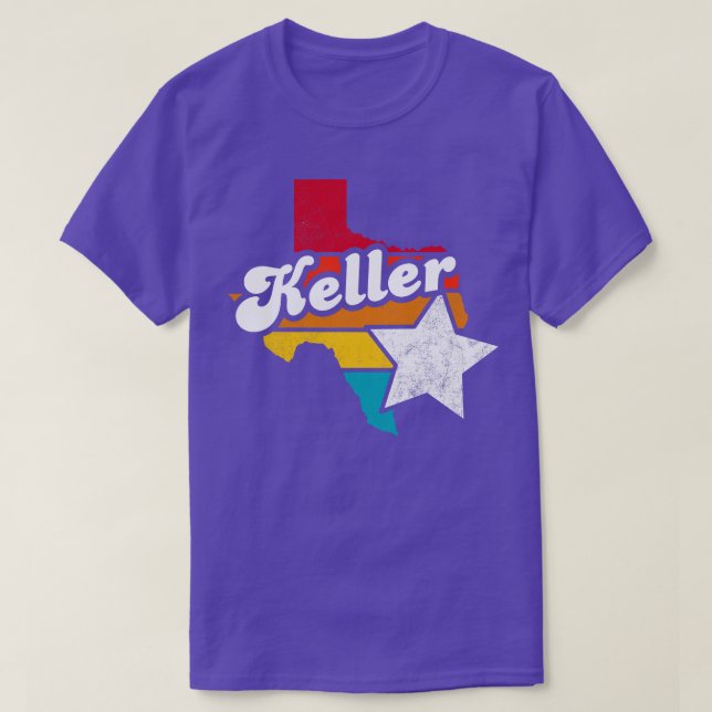 T-shirt Keller Texas Vintage Souvenir déshabillé 2 (Design devant)