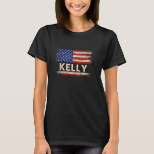 T-shirt Kelly Nom Chemise Kelly Nom Drapeau américain