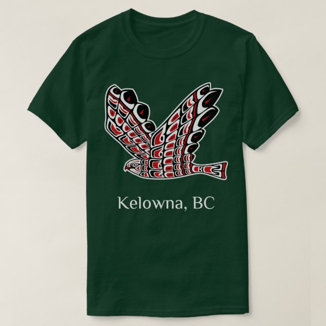 T-shirt Kelowna Buse rousse Oiseau de proie autochtone Lon (Design devant)