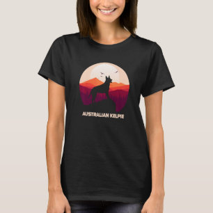 T-shirt Kelpie australienne et la montagne