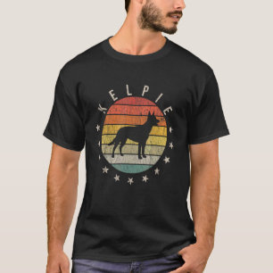 T-shirt Kelpie Paw Vintage Retro Papa Maman Femme Pet