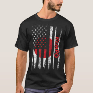 T-shirt Kempo American Flag Karate Arts martiaux japonais