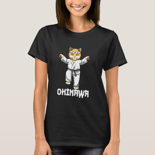 T-shirt Kempo Karate Cat Okinawa Japon (Devant)