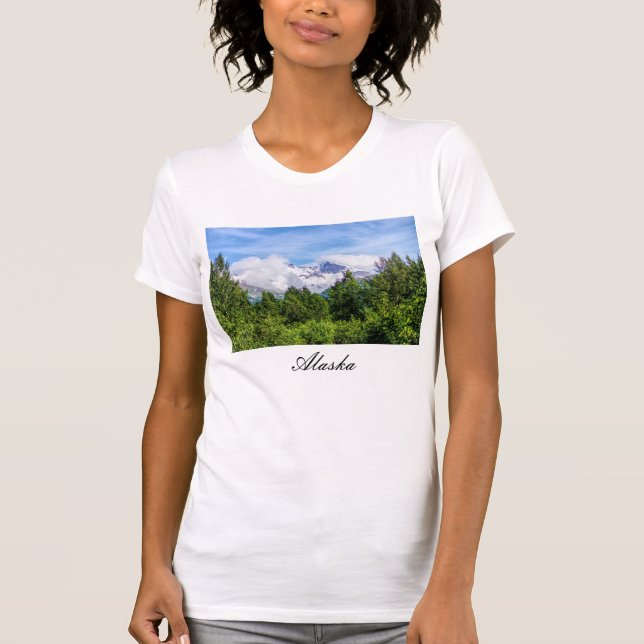 T-shirt Kenai Fjords Snowy Mountains (Devant)