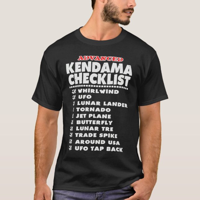 T-shirt Kendama Advanced Tricks Checklist Fan (Devant)