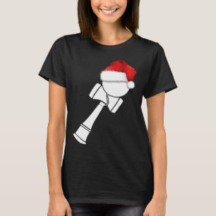 T-shirt Kendama de Noël avec le chapeau de Noël blanc