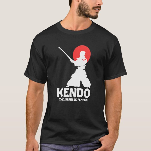 T-shirt Kendo The Japanese Fencing Swordfighter Martial Sh (Devant)
