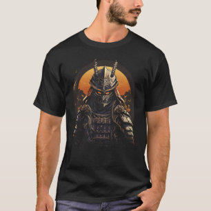 T-shirt Kendo Warrior Japon Masque Coucher de soleil Art j