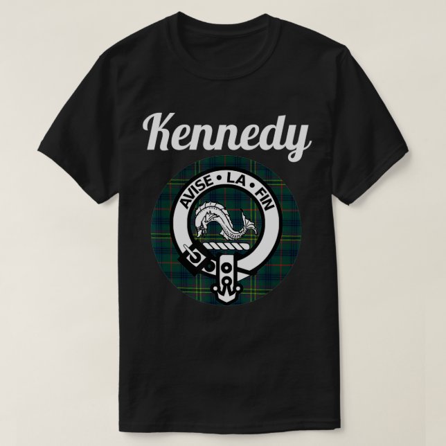 T-shirt Kennedy Clan Scottish Name Coat of Arms Tartan  (Design devant)